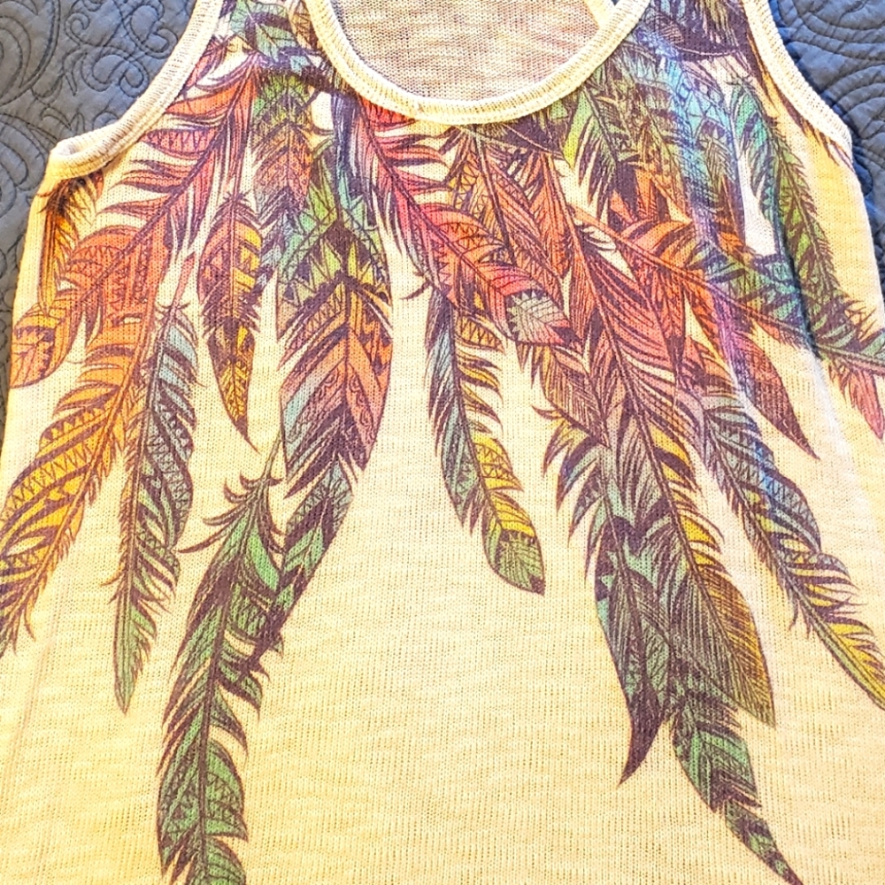 Maurices feathered tank top